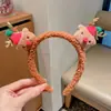 Diadema de Cabeza de Oso Navideño para Mujer, Diadema de Ambiente Festivo para Fiesta, Accesorios para el Cabello Pinza para el Pelo con Lazo de Disfraz Cosplay