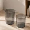 Balde de flor de barril de vinho multifuncional para escritório, lixeira para papel de lixo, estilo luxo leve, balde transparente para armazenamento de lixo, lixeira
