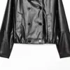 Artículo de AliExpress de venta caliente transfronterizo: Nueva colección de primavera 2026 de ropa para mujer, con un elegante diseño de cuello retro y una chaqueta de cuero estilo motociclista. (3704583)