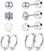 Novo amor mini brincos de osso de orelha feminino europeu e americano brincos de pino de terno transfronteiriço brincos finos joias de piercing corporal conjunto de 10 peças