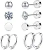 Brincos de tarracha cruzados europeus e americanos brincos finos joias para piercing corporal conjunto de 10 peças novo amor mini tarracha de cartilagem da orelha feminino