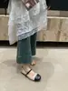 Sapatos Mary Jane Planos de Bolinhas Estilo Chanel para Mulheres, Primavera 2026, Bico Redondo, Laço, Mocassins de Couro Macio