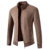 Sudadera de terciopelo Ollie de doble cara para hombre, exportación transfronteriza, holgada y cálida, color liso, casual, nueva chaqueta cárdigan de otoño e invierno para hombre