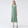 Vestido de Estilo Suave para Mujer 2026 Verano Nueva Ropa para Mujer Cuello en V Diseño de Nicho Sin Mangas Vestido Estilo Coreano Holgado de Longitud Media