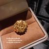Pulsera de iris tallado dorado con método antiguo nuevo traje de anillo de circonita de magnolia cepillada vintage chino