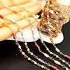 Color Oro Real Conservación del Color Piedra Natural Cadena de Cobre Pendientes Joyería Pulsera Collar Accesorios Joyería DIY Materiales para Ropa