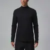 Camiseta Esportiva Casual de Manga Longa com Gola Alta Masculina para Outono e Inverno, Camada de Base Fitness Masculina Slim e Confortável