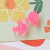 Ins dulce parche de cabeza de oso con brillo semitransparente diy accesorios de resina aretes horquilla material para funda de teléfono móvil al por mayor