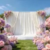 Cortina de tecido elástico de seda de leite transfronteiriça para decoração de casamento, arranjo de festa, tecido para pendurar, cortina de varão, cortina de fundo para fotografia