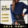 Suéter de Pelúcia Azul Escuro Gola Redonda Estilo Europeu e Americano Manga Bufante Solta Tricô Simples Moda Suéter Outono e Inverno Personalização