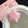 Doce Bonito Japonês Plush Star Hairpin Bangs Clip Sweet Girl Outono e Inverno Plush Hairpin Soft Girl Acessórios de Cabelo