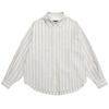 Camisa de manga larga de jacquard a rayas japonesas para hombre, primavera 2024, nueva chaqueta informal holgada retro