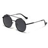 Gafas Xunge con montura grande de metal, gafas de sol coloridas para hombre, gafas de sol retro de moda de doble haz para mujer ins2024 Nuevo