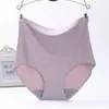 200 kg más grasa talla grande sin costuras cintura alta bragas de mujer una pieza Seda de Hielo color liso ropa interior suministro directo