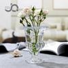 Estilo Europeu Criativo Entrada Luxo Vento Romano Lâmpada Vaso de Vidro Alto Perna Transparente Arranjo de Flores Quarto Pequeno Castiçal Ins Pousada