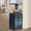 Tanque de Peces Pequeño para Sala de Estar 2026 Nuevo Modelo Tanque de Peces con Filtro Inferior Vidrio Ultra Transparente No Requiere Cambio de Agua Tanque Vertical para Peces Dorados Junto al Mueble de TV