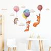 Balão de desenho animado Esquilo Raposa Ouriço Pequeno animal Adesivos de parede autoadesivos Sala de estar Quarto de criança Adesivos decorativos BR63971