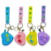 Porta-moedas de Silicone Criativo de Desenho Animado Pingente de Chaveiro Flamingo Bolsa Mini Fofa Bolsa para Fones de Ouvido Pingente de Chaveiro