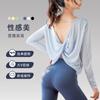 Nova Blusa Longa Solta e Respirável para Mulheres, Roupa de Tênis, Corrida, Fitness, Treinamento de Pilates, Top para Yoga Esportivo
