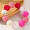 BZ2427 Cuentas Redondas de Nube Geométricas Acrílicas Estilo Bohemio Europeo Hilos Perla de Imitación Pulsera Elástica para Mujer Femenina