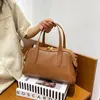 Bolso de Mano Boston Vintage, Color Sólido para Viaje, de Hombro y Cruzado