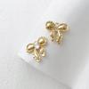 Colgante de lazo de oro de 14 quilates con baño de cobre y circonita, ideal para hacer tú mismo, pulseras, collares y pendientes.