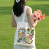 Bolsa de Lona com Ilustração de Cidade, Bolsa Tote de Lona Chinesa Excepcional, Bolsa de Compras Ecológica Personalizada de Grande Capacidade, Bolsa de Pano para Check-In de Atrações Turísticas