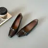 Novos Sapatos de Salto Médio Quadrados 2026 para Mulheres, Simples, Versáteis, Decotados, Profissionais, Couro Macio, Sapatos para Ir ao Trabalho, Casuais