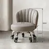 Banqueta Giratória Doméstica com Encosto, Banqueta Pequena com Rodas, Banqueta Baixa, Banqueta Redonda, Banqueta de Preenchimento de Costura, Banqueta Móvel, Banqueta de Aprendizagem Infantil
