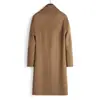 Abrigo Nuevo de Otoño e Invierno 100% Lana para Hombre Abrigo Largo de Lana Elegante Moda Cortavientos de Lana Aprobación Directa de Fábrica