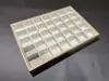 Bandeja para cuentas de pulsera de cuero cepillado, bandeja para anillos, caja de almacenamiento de joyas para pendientes, bandeja de exhibición para collares, bandeja para cuentas de jade