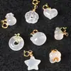 Gelatina Natural de Lichi Ágata Blanca Bolsa de la Suerte Colgante de Pata de Gato Pulsera de Ágata Blanca Hecha a Mano DIY Accesorios de Joyería de Gota Pequeña