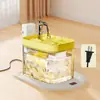 Dispensador de Agua para Gatos, Agua Corriente, No Eléctrico, Temperatura Constante, Recargable, Dispensador de Agua Inalámbrico para Mascotas, Controlado por Sensor, Bebedero Automático de Agua Circulante