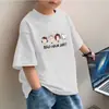 2222# Camiseta de Verano de Manga Corta para Niños Camiseta de Algodón Puro para Hombre con Estampado de Dibujos Animados Snoopy Ropa para Niños Top Grande para Niños