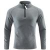 Chaqueta de Forro Polar de Otoño para Exterior para Hombre Elástica de Secado Rápido Transpirable con Forro Polar Cálida con Cuello Top de Manga Larga para Hombre Base de Forro Polar Y