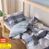 Juego de cama de tres piezas para dormitorio de estudiantes blanco puro, 100% algodón, para cama individual, sábanas, funda de edredón, juego de cuatro piezas estilo hotel B&B