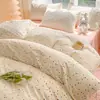 Nueva cama de algodón de clase A para madres e hijos de 120 grados, juego de cuatro piezas para el hogar, juego de tres piezas para dormitorio de estudiantes con diseño floral, venta al por mayor