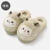 Pantuflas de algodón de dibujos animados de ovejas para padres e hijos para mujer, cálidas, lindas, antideslizantes para interior de otoño e invierno, pantuflas de felpa para niños al por mayor