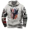 Ropa de otoño e invierno para hombre de importación, sudadera con capucha casual de primavera para hombre con forro de polar, ropa deportiva casual retro con estampado 3D