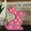 Entrega em uma peça DIY luz decorativa LED digital de feriado brinquedo luz de modelagem coelho luz noturna festa de feriado