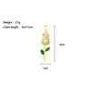 [Oro Real de Cobre] Tulipán Regalo Joker Comercio Exterior Transfronterizo DIY Joyería Hecha a Mano Cobre Circonio Microincrustado Colgante