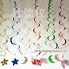 Direto da Fábrica Festa de Natal Plástico PVC Cor Tira Pendurável Pingente Espiral Tira Pendurável Decorativa Tira Pendurável Espiral Cauda Aberta