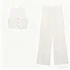Atacado transfronteiriço 2026 Moda europeia e americana casual conjunto de colete slim fit com gravata borboleta + calça comprida para mulheres B22671