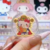 Ouro Puro 999 Ouro Popular Sanrio Adesivo para Celular Desenho Hello Kitty Kuromi Cartão de Ouro 2mg Presente de Ano Novo