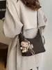 Bolsa de Mão Estilo Maillard de Alta Qualidade para Mulheres, Bolsa de Ombro Vintage Outono/Inverno 2026, Bolsa Transversal Dumpling para o Dia a Dia