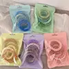 Diadema de dopamina personalizable, scrunchie de color degradado de cable de teléfono, banda para el cabello sin costuras para mujer, cuerda elástica grande para el cabello