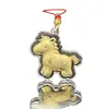Colgante Caballo Pequeño Regalo, Llavero Caballo Dorado, Adorno de Hazte Rico Pronto, Correa para Teléfono Caballo Zodiacal Pequeño Regalo