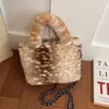 Moda Versátil Texturizada de Balde Nova Outono 2026 Bolsa de Ombro de Pelúcia de Grande Capacidade Bolsa Transversal