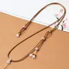 Corrente Fina e Simples Elegante Ajustável para Clavícula com Pingente de Jade e Corda Verde de Turquesa Pendurada, Fornecimento de Fábrica Atacado