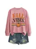 Tamaño europeo transfronterizo Amazon eBay sitio independiente casual moderno divertido vibras de otoño para mujer rama de calabaza